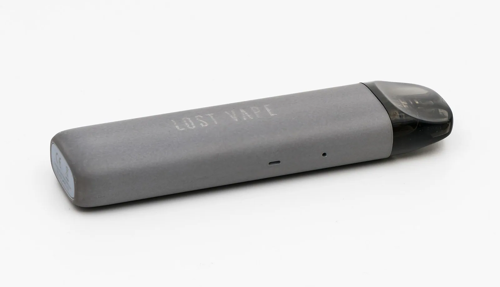 Modern disposable e‑cigarette (pod style); Taiwan has banned manufacture, import, sale, and use of e‑cigarettes since 2023